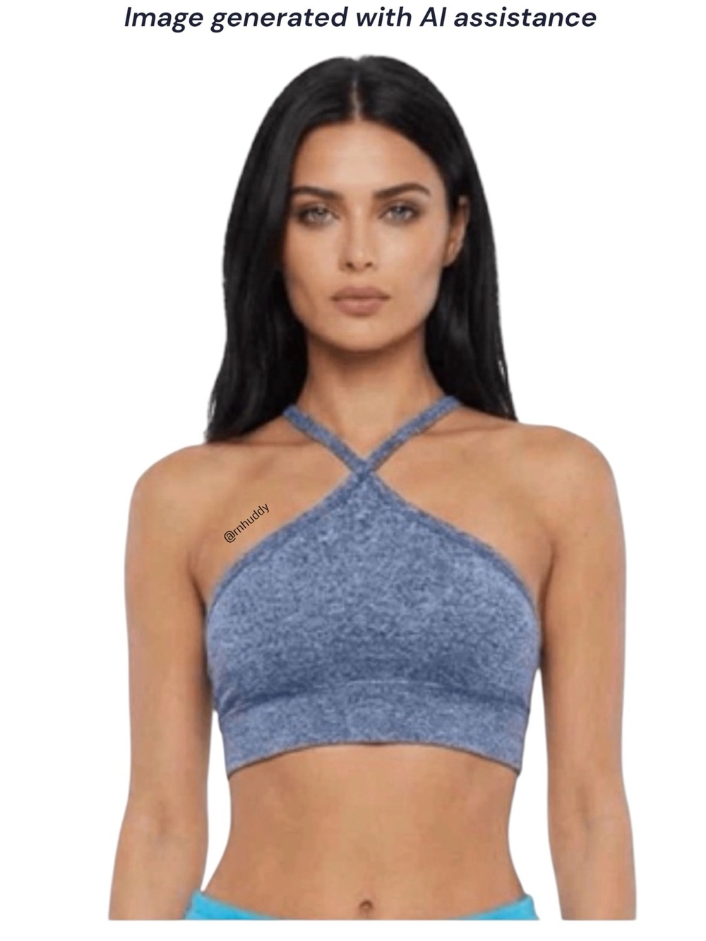Oh Polly Bo+Tee S blueish grey sports bra